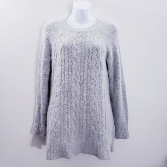 Fenn Wright Manson Sweaters - Fenn Wright Mason Angora Cozy Cable Knit Gray Sweater Women's‎ Size Medium